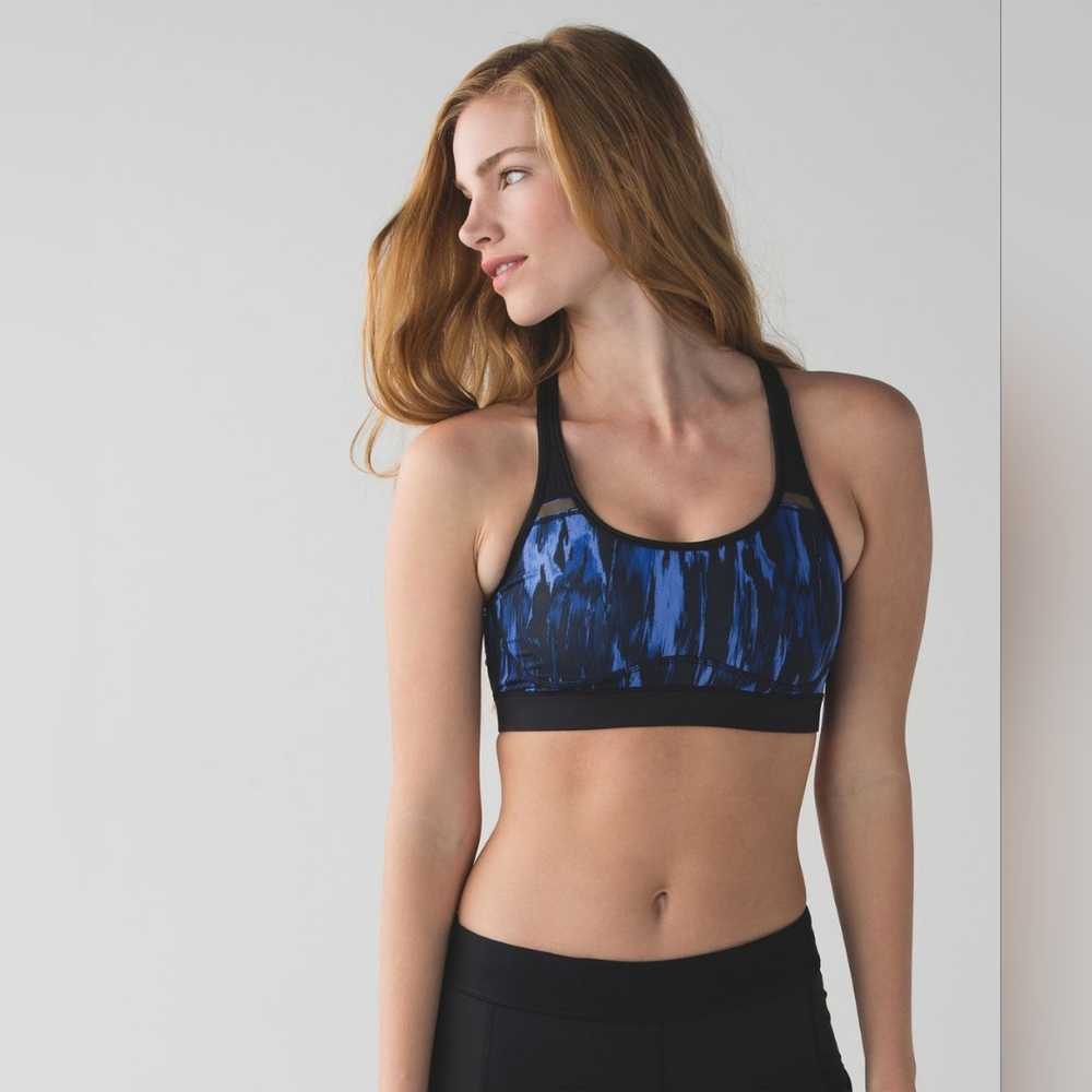 Lululemon Sweaty Or Not Bra IIPainted Animal Sprinkler Black / Black